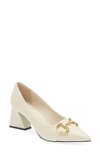 Jeffrey Campbell Happy Hour Pointed Toe Pump In Ivory Gold