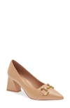 Jeffrey Campbell Happy Hour Pointed Toe Pump In Natural Gold