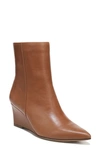 Naturalizer Dario Pointed Toe Bootie In English Tea Brown Leather