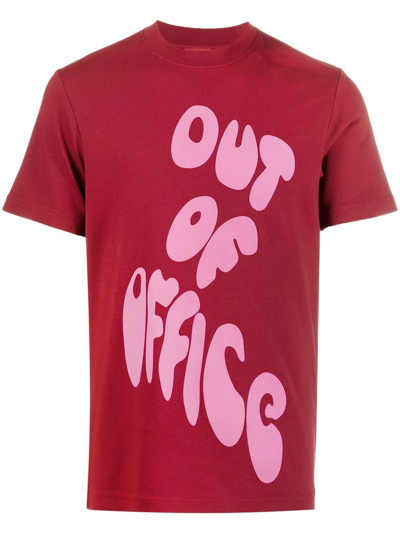 Camper 'out Of Office' Organic Cotton T-shirt In Red