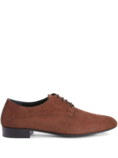 Giuseppe Zanotti Roger Lace-up Oxford Shoes In Braun