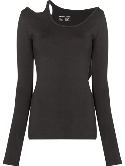 Low Classic Cut-out Detail T-shirt In Grau