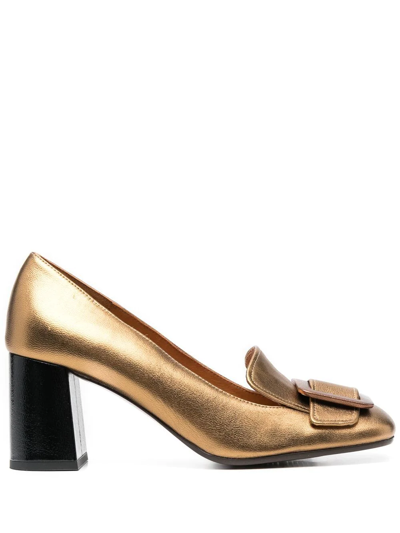 Chie Mihara Pema 60mm Buckled Pumps In Gold