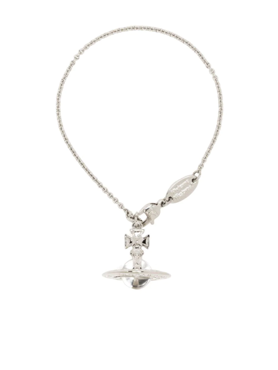 Vivienne Westwood 3d Orb-charm Bracelet In Silber