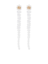 SIMONE ROCHA DRAPED CRYSTAL-EMBELLISHED EARRINGS