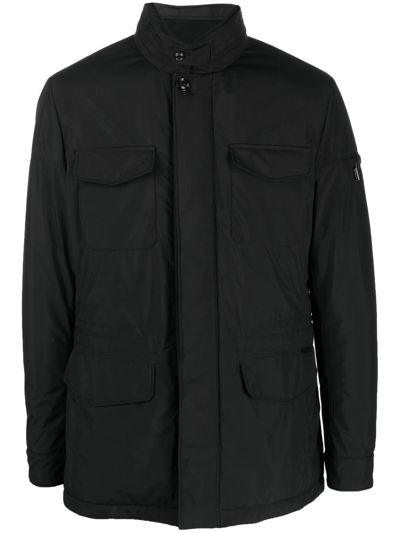 Moorer Single-breasted Fitted Jacket In Schwarz