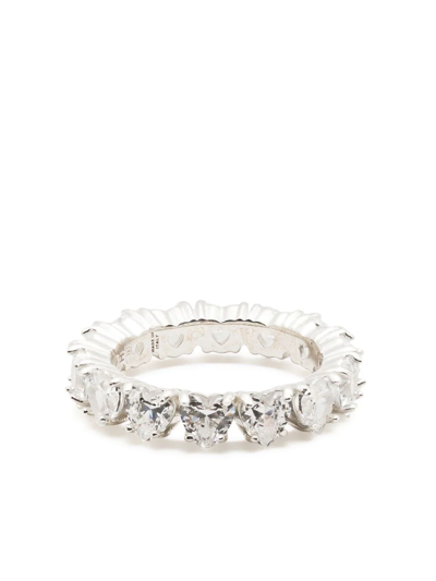 Hatton Labs Crystal-embellished Sterling Silver Ring In Silber