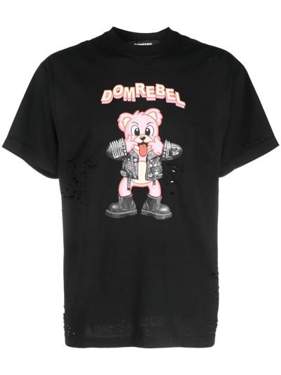 Domrebel Graphic-print T-shirt In Black
