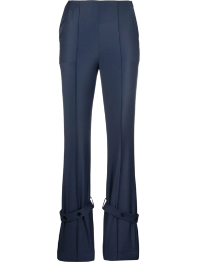 Materiel High-waisted Virgin-wool Trousers In Blue