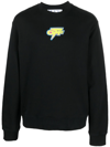 Off-white Arrows Print Crew Neck Sweatshirt In Schwarz