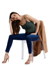 A Pea In The Pod Luxe Clip Down Nursing Cami Top In Olive