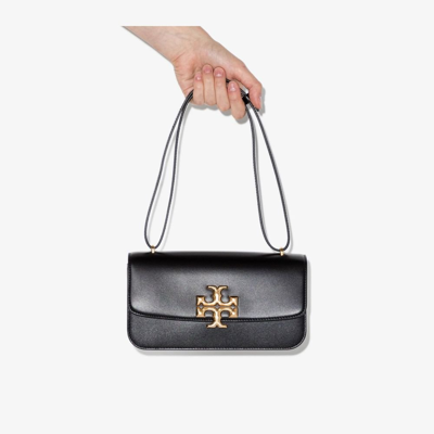 Tory Burch Eleanor East West Small Convertible Shoulder Bag In Black
