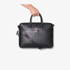 THOM BROWNE BLACK GRAINED TEXTURED LEATHER BRIEFCASE,MAG410A0019817915939