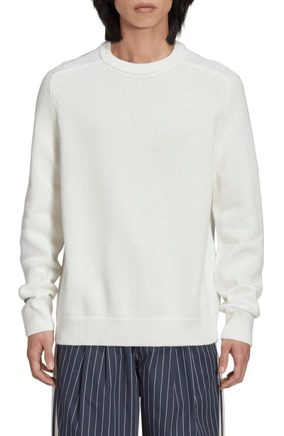 Adidas X Noah Noah Cotton Crewneck Jumper In Off White