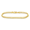 AMOUR AMOUR 4.1MM CURB CHAIN BRACELET IN 14K YELLOW GOLD
