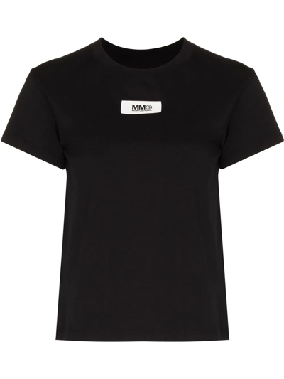 Mm6 Maison Margiela Mm6 By Maison Margiela Numeric Cotton Jersey T-shirt In Black