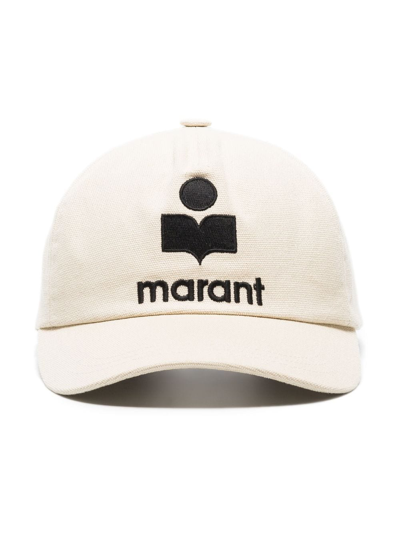 Isabel Marant Embroidered-logo Baseball Cap In Nude