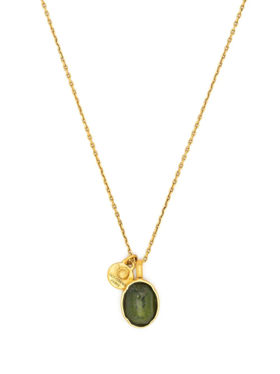 Goossens Talisman Cabochon Necklace In Gold