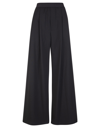 MONCLER WOMAN PALAZZO TROUSERS IN BLACK WOOL BLEND