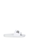 Palm Angels 10mm Rubber Pool Slides In White Black