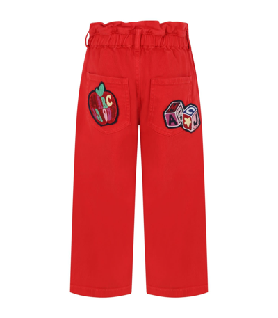 Marc Jacobs Kids' Trousers With Application In Red