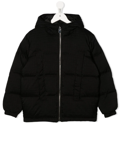 Givenchy Kids' 4g Jacquard Padded Jacket In Black
