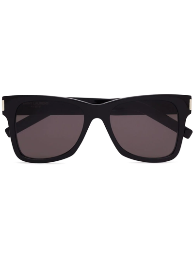 Saint Laurent Sl 556 Rectangular-frame Sunglasses In Black