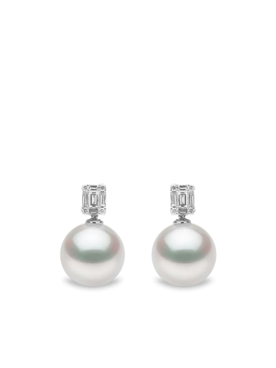 Yoko London 18kt White Gold Starlight South Sea Pearl And Diamond Earrings