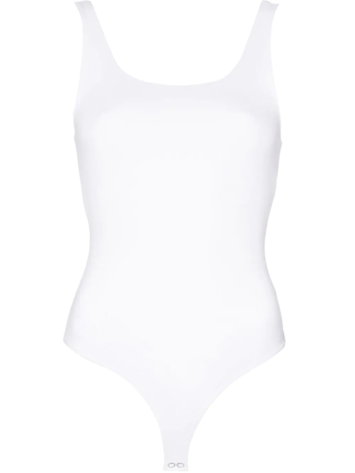 Good American Micro Rib Tank Top In White