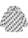 Dolce & Gabbana Quilted Nylon Jacket With Dg Logo Print In White
