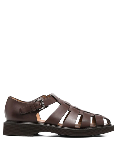 Church's Fisherman Bookbinder Fume Leather Sandals In Brown