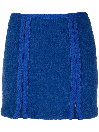 Rotate Birger Christensen Rotate Lina Mini Skirt In Blue