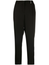 Fabiana Filippi High Waist Bead Detail Ankle Pants In Black