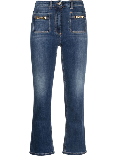 Elisabetta Franchi High-rise Flared Jeans In Blue