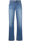 Rag & Bone Rosa Mid-rise Boyfriend Jeans In Blue