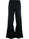 TWINSET KNITTED FLARED CROPPED TROUSERS
