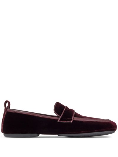Jimmy Choo Buxton Suede Loafers In Red