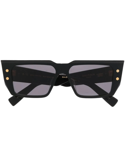 Balmain Square-frame Sunglasses In Black