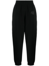 ALEXANDER WANG LOGO-PRINT TAPERED TRACK PANTS