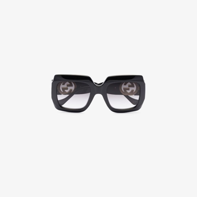 Gucci Black Oversized Square Sunglasses