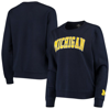 Colosseum Navy Michigan Wolverines Campanile Pullover Sweatshirt In Navy