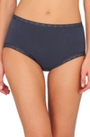 Natori Bliss Cotton Full Briefs In Ash Navy