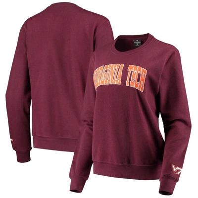 Colosseum Maroon Virginia Tech Hokies Campanile Pullover Sweatshirt