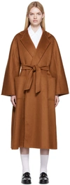 Max Mara Ludmilla Belted Cashmere Coat In Buff