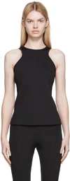 Max Mara Fascino Cotton Blend Jersey Tank Top In 004 Black