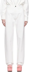 Alaïa White Lover Jeans In 000 Blanc