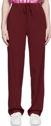 AMI ALEXANDRE MATTIUSSI RED PALAZZO TROUSERS