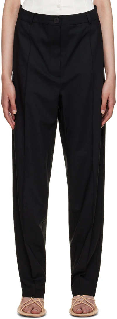 Olenich Black Paneled Trousers