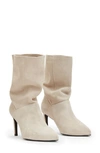 Allsaints Orlana Pointed Toe Boot In Stone White