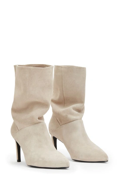Allsaints Orlana Pointed Toe Boot In Stone White